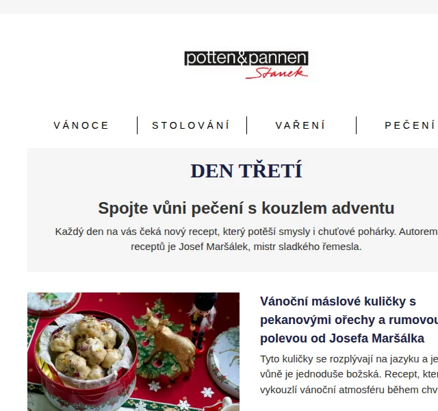 Potten & Pannen: Vánoční recept Josefa Maršálka – červen 2026 | Nuslet.cz