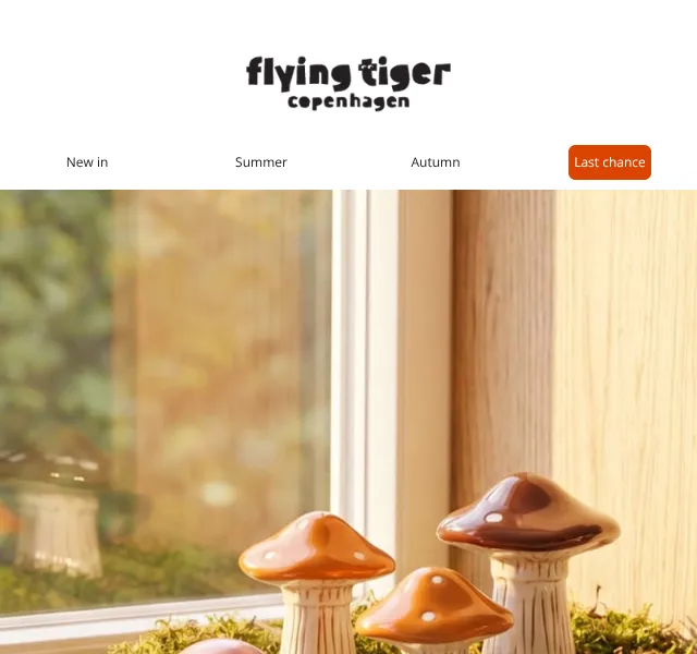 Flying Tiger: Podzimní houby – nová kolekce srpen 2026