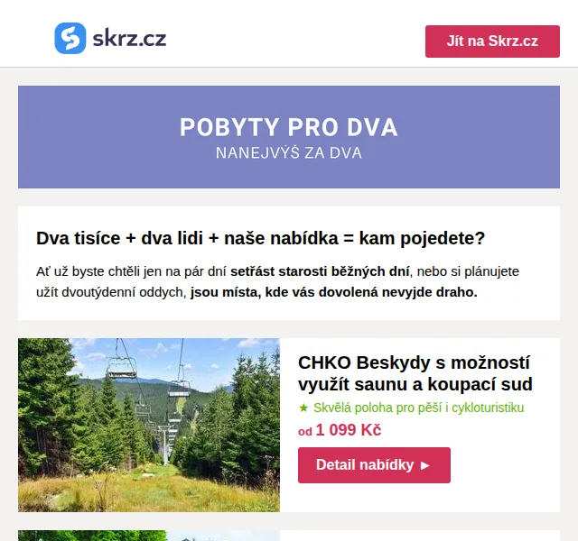 Skrz: Dovolená do 2 000 Kč – červen 2026 | Nuslet.cz
