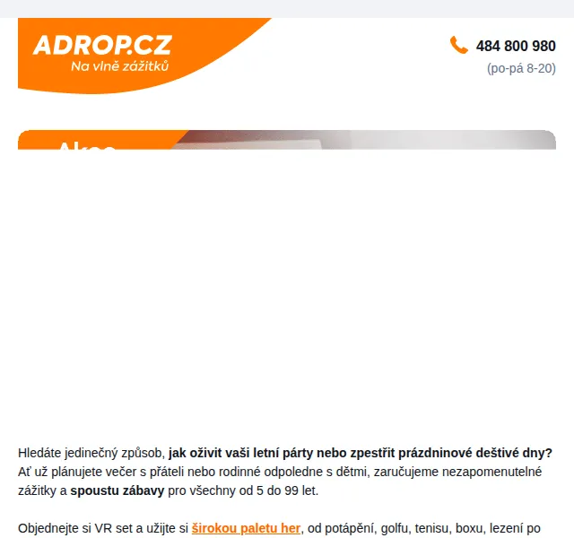 Adrop: VR 2+1 akce – zápůjčka od 1 990 Kč – červenec 2026 | Nuslet.cz