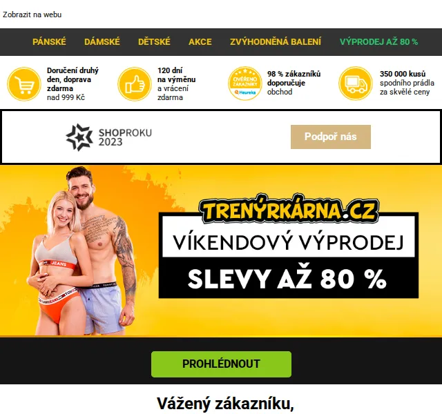 Lukáš z Trenýrkárna.cz: Víkendový výprodej až -80 % – červenec 2026 | Nuslet.cz