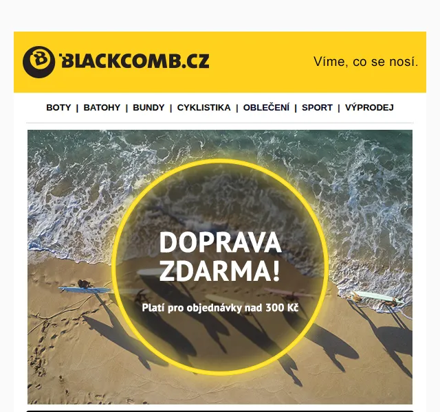 Blackcomb: Doprava zdarma při nákupu nad 300 Kč – červen 2026 | Nuslet.cz