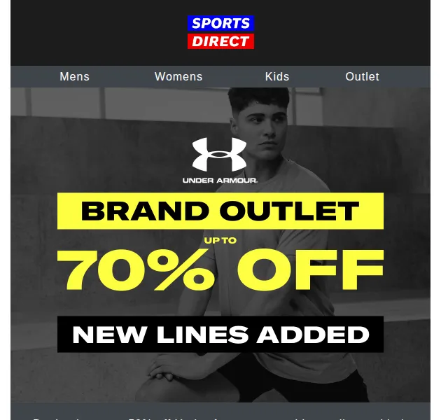 Sportsdirect: Under Armour Outlet slevy až 50 % – červenec 2026 | Nuslet.cz