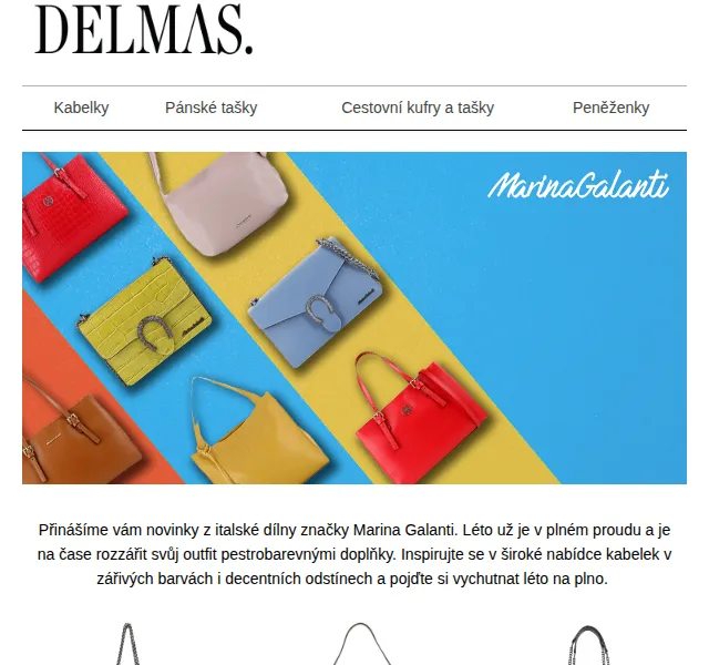 Delmas: Tašky a kufry Marina Galanti – červenec 2026 | Nuslet.cz