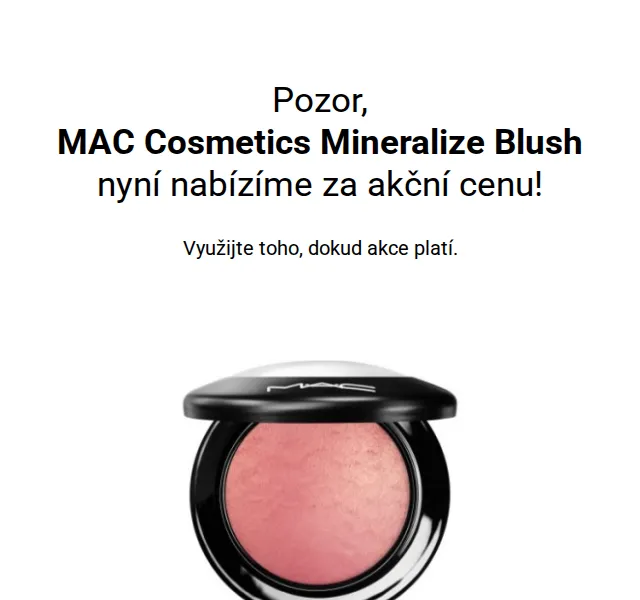 Notino: MAC Mineralize Blush za 760 Kč – červen 2026 | Nuslet.cz