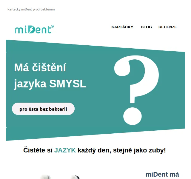 Kartáčky miDent: Čištění jazyka proti bakteriím – červen 2026 | Nuslet.cz
