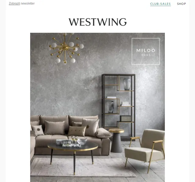 Westwing: Miloo Home nábytek, doplňky a Vánoce – červenec 2026 | Nuslet.cz