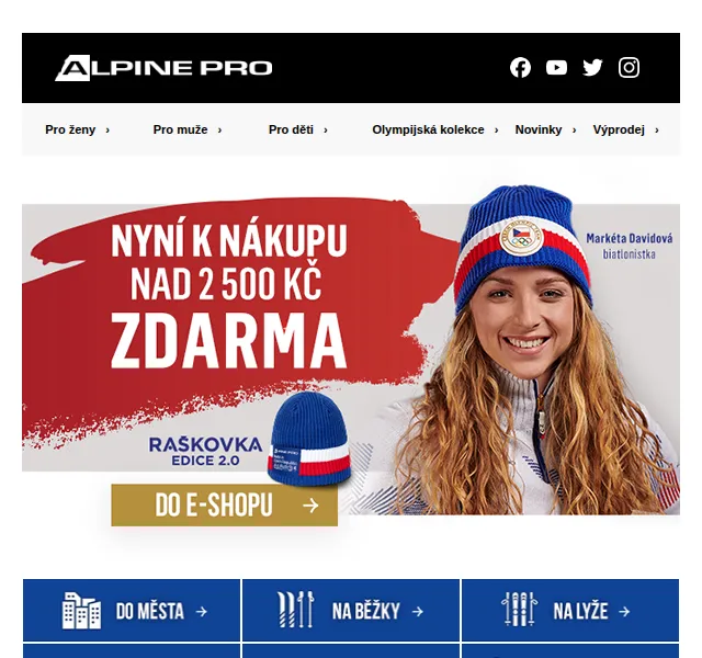 ALPINE PRO: Raškovka 2.0 ZDARMA k nákupu nad 2 500 Kč – červen 2026 | Nuslet.cz