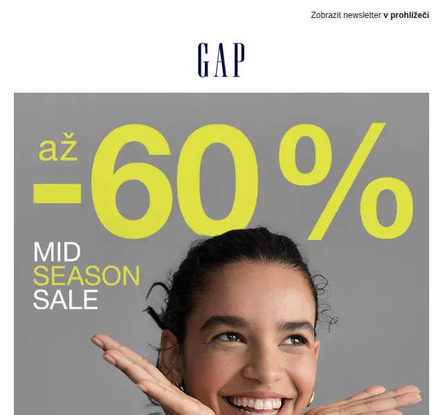 GAPstore.cz: Mid season sale až 60 % – červen 2026 | Nuslet.cz
