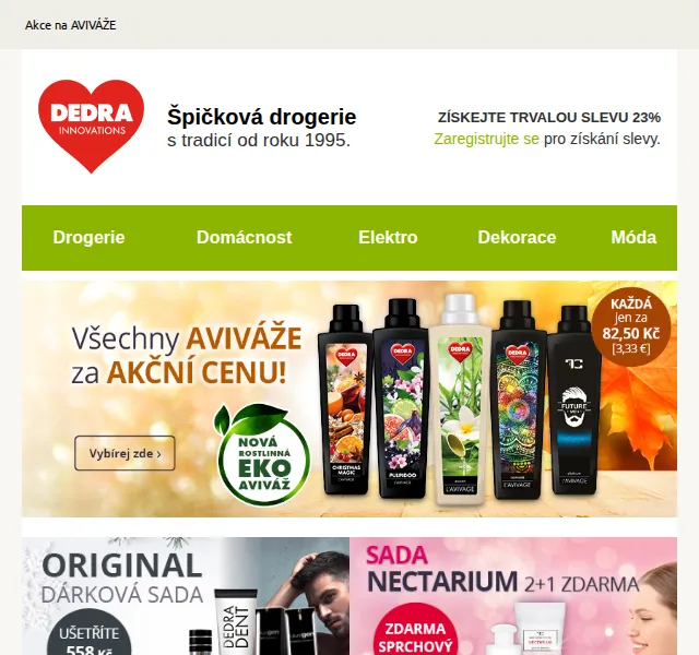 Novinky DEDRA INNOVATIONS: Akce na aviváže – červen 2026 | Nuslet.cz