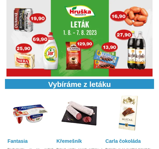 Váš HRUŠKA tým: Leták 1. – 7. 8. 2023 – srpen 2023 | Nuslet.cz
