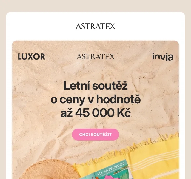Astratex: 25 % sleva + soutěž do 45 000 Kč – červen 2026