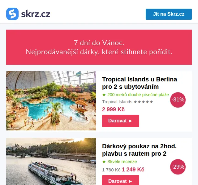Skrz: Tropical Islands, plavba s rautem, thajská masáž až -79% – červen 2026 | Nuslet.cz