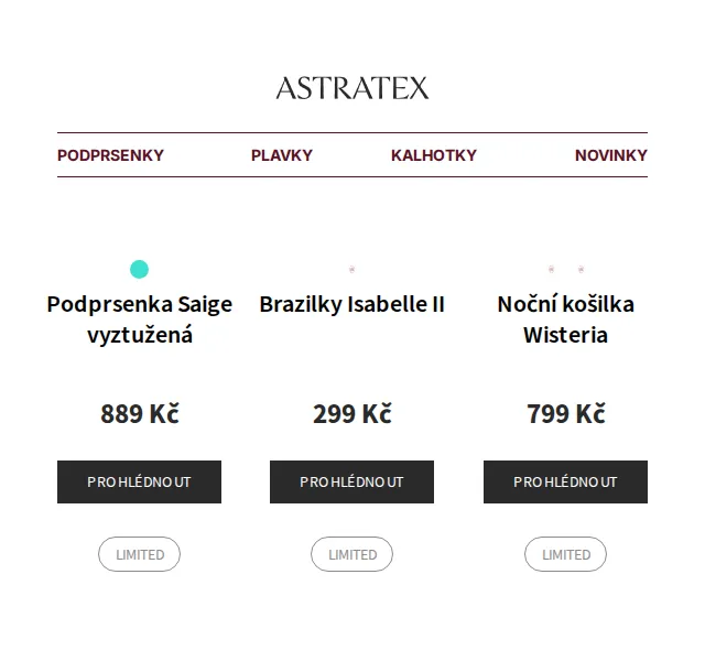 Astratex.cz: 20% sleva na Limited modely – červen 2026 | Nuslet.cz
