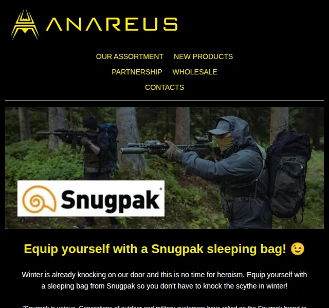 ANAREUS: Snugpak spacáky – červen 2026 | Nuslet.cz