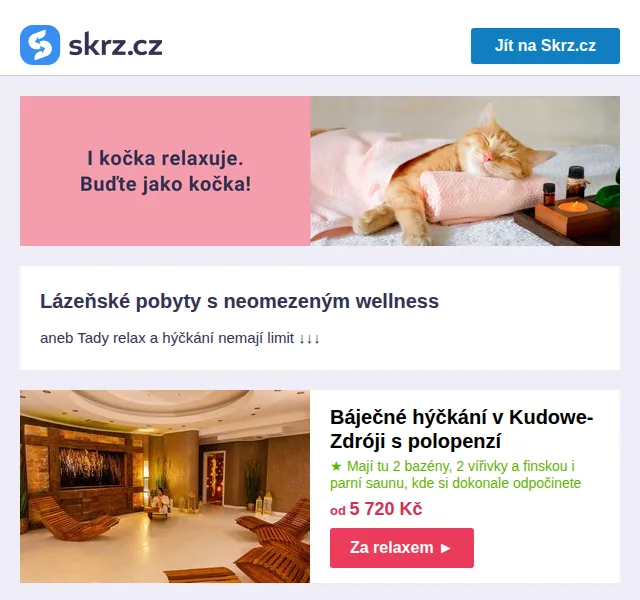 Vánoce na Skrz: Lázeňské pobyty s neomezeným wellness od 3 079 Kč – červen 2026 | Nuslet.cz