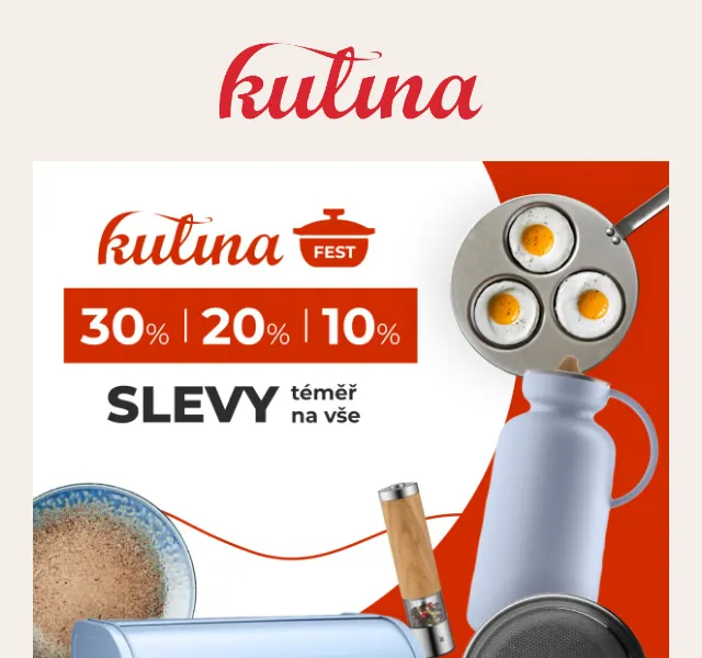 KULINA: sleva až 30 % na kuchyňské vybavení – září 2026 | Nuslet.cz