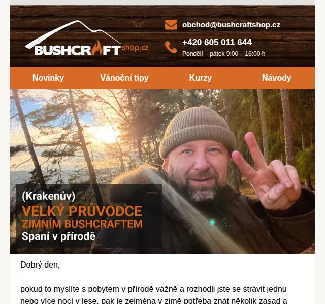 Bushcraftshop: Velký průvodce zimním bushcraftem + e-book zdarma – červen 2026 | Nuslet.cz