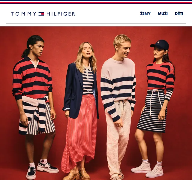 Tommy Hilfiger: Nová kolekce s bretaňskými pruhy – červen 2026 | Nuslet.cz