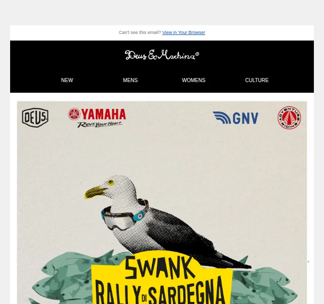 Deus Ex Machina Europe: Swank Rally Sardinie 2023 – červenec 2026 | Nuslet.cz