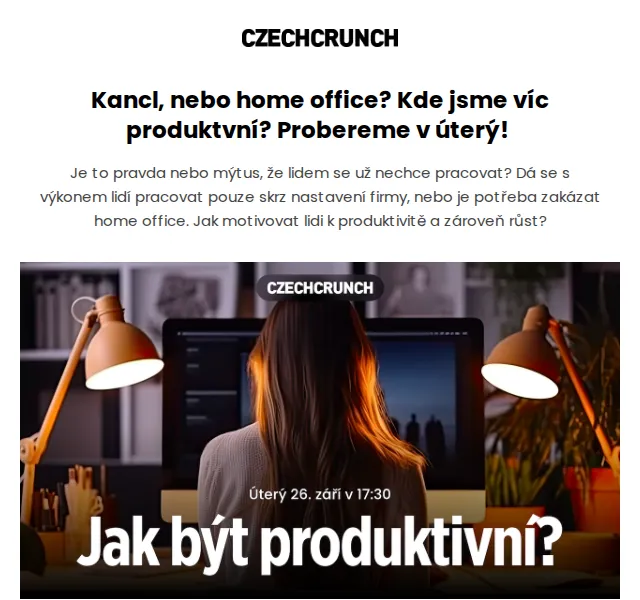 CzechCrunch: sleva 20 % na vstupenky na event – červenec 2026 | Nuslet.cz