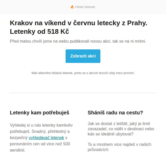 Cestujlevne.com: Krakow letenky od 518 Kč – červen 2026 | Nuslet.cz
