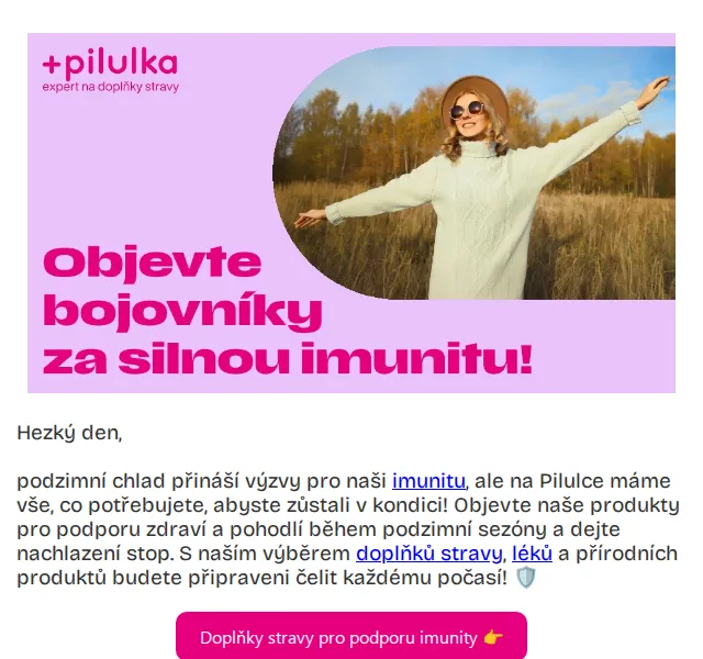 Pilulka: Posilte imunitu na podzim – červenec 2026 | Nuslet.cz