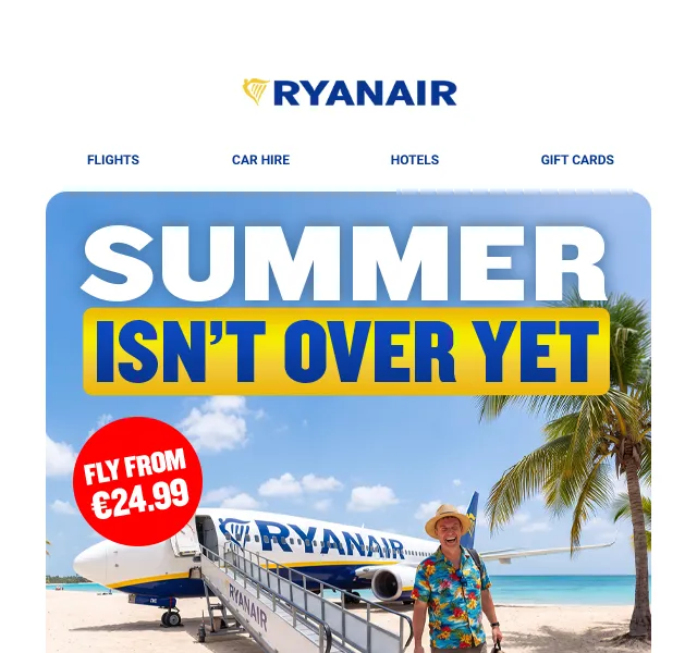 Ryanair: Letenky od 24,99 € – Srpen 2026 | Nuslet