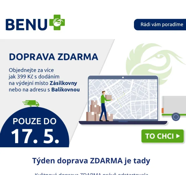 BENU E-shop: Doprava ZDARMA – květen 2026 | Nuslet.cz