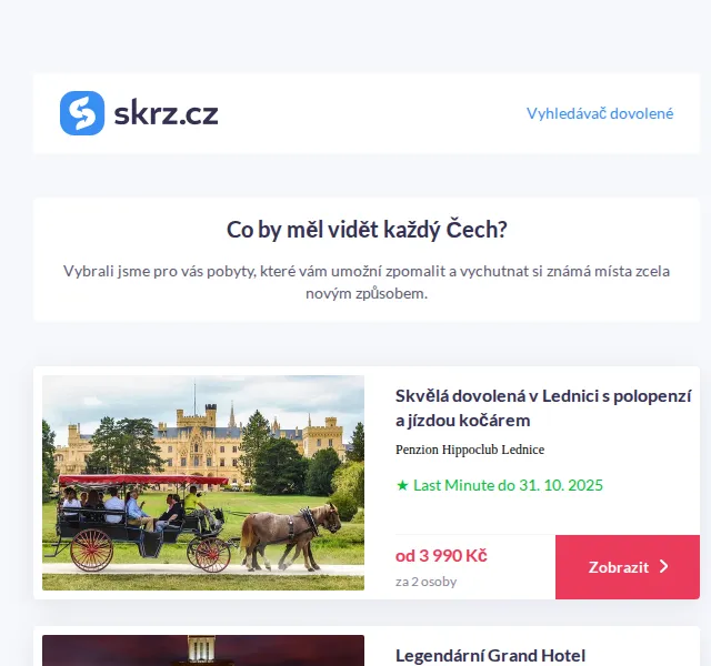 Vánoce na Skrz: Ubytování v Česku od 1 150 Kč – červenec 2026 | Nuslet.cz