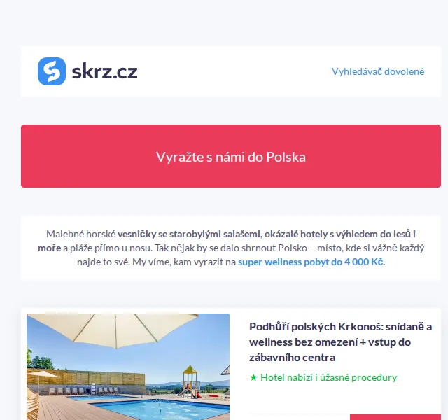 Vánoce na Skrz: Wellness pobyty v Polsku od 1 800 Kč – červen 2026 | Nuslet.cz