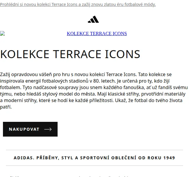 adidas: Terrace Icons – kolekce retro fotbalové módy – červen 2026 | Nuslet.cz