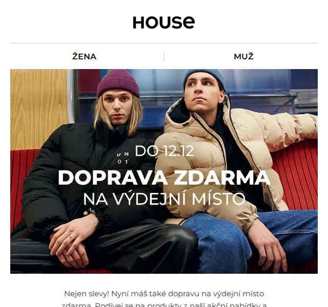 HOUSE: slevy až 40 % a doprava zdarma – červen 2026 | Nuslet.cz