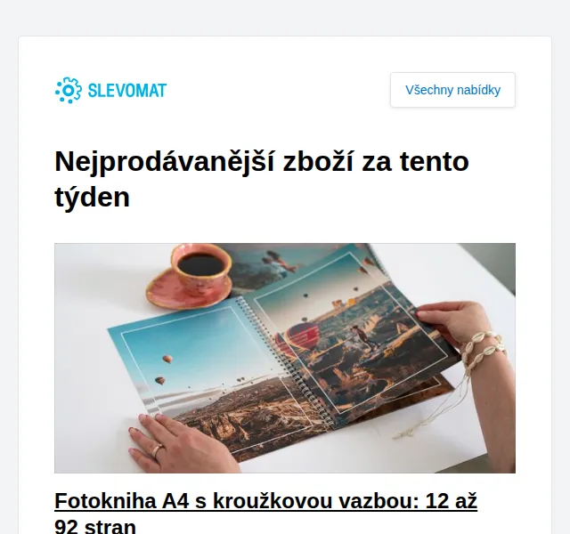 Slevomat: Fotokniha A4 s kroužkovou vazbou 12–92 stran – červenec 2026 | Nuslet.cz