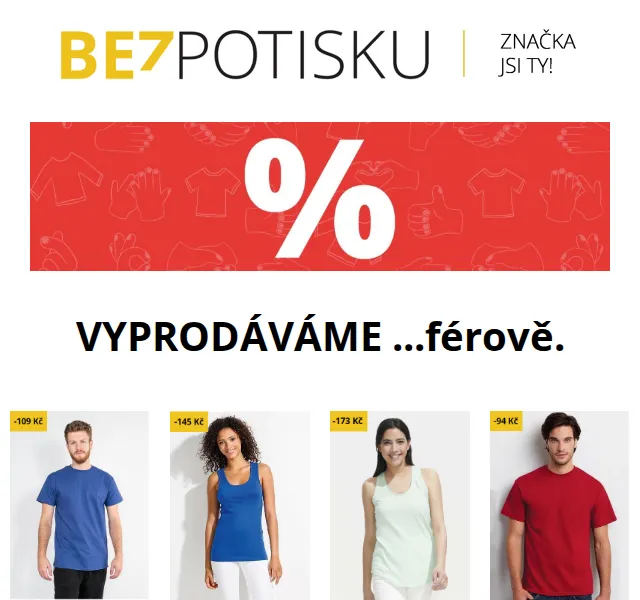 BezPotisku: Výprodej až 50 % – červenec 2026 | Nuslet.cz