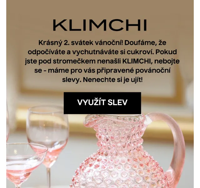 KLIMCHI: Vánoční slevy až 50 % – červenec 2026 | Nuslet.cz