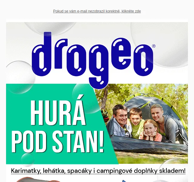 Drogeo: Karimatky, spacáky a camping doplňky – červen 2026 | Nuslet.cz