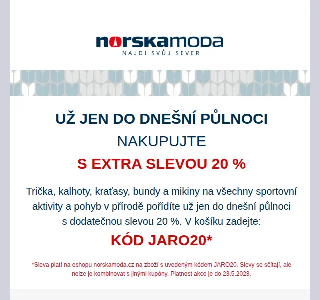 Norskamoda.cz: Extra sleva 20 % na oblečení – červen 2023 | Nuslet.cz
