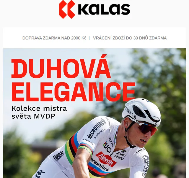 KALAS Sportswear: Dres mistra světa v duhovém provedení – červen 2026 | Nuslet.cz