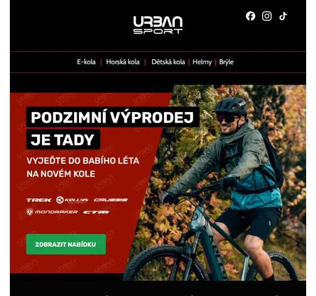 Urban-sport.cz: Podzimní výprodej kol TREK a CTM – červen 2026 | Nuslet.cz