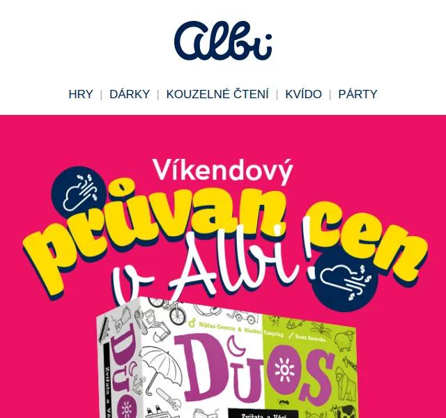 Albi: Jarní sleva 15 % na hry a dárky – červen 2026 | Nuslet.cz