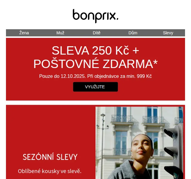 Bonprix: Slešvá bunda a sleva 250 Kč s poštovným zdarma – červen 2026 | Nuslet.cz