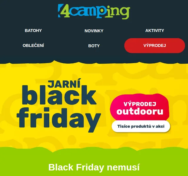 4camping.cz: Black Friday na jaře – sleva až 43 % | Duben 2026