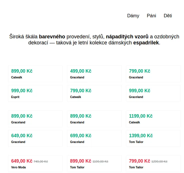 DEICHMANN: Letní espadrilky od 499 Kč – červen 2026 | Nuslet.cz
