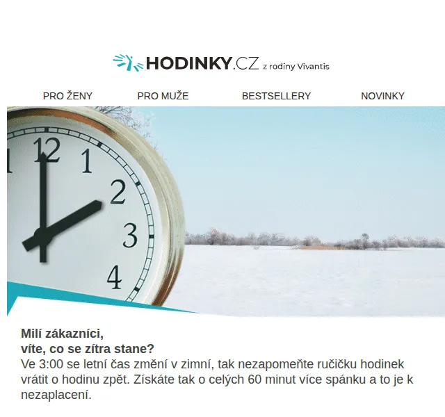 Hodinky.cz: Zimní čas a dárky za skvělé ceny – červen 2026 | Nuslet.cz