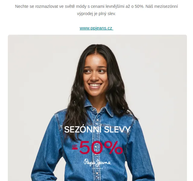 Pepe Jeans: Mezisezónní slevy až –50 % – červen 2026 | Nuslet.cz