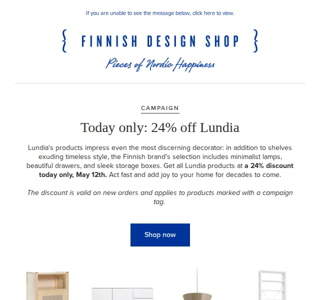 Finnish Design Shop: Lundia –24% – červenec 2026 | Nuslet.cz