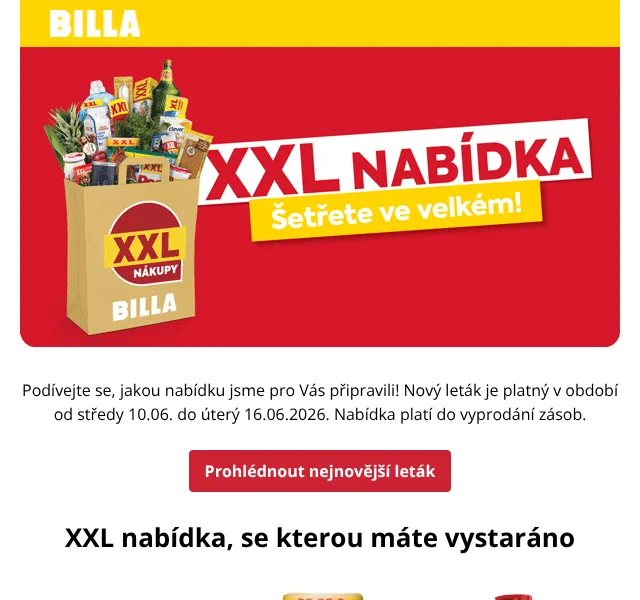 Billa: Camembert 19,90 Kč, kuře 99,90 Kč/kg – červen 2026