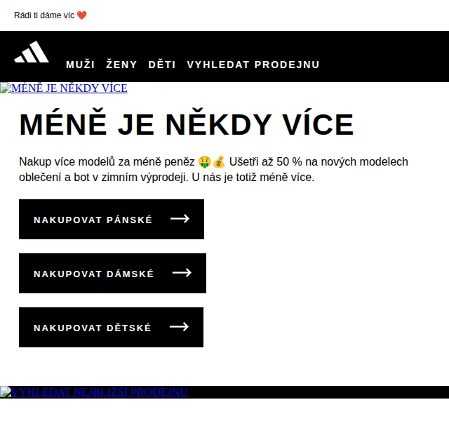 adidas: Slevy až 50 % na zimní výprodej – červenec 2026 | Nuslet.cz