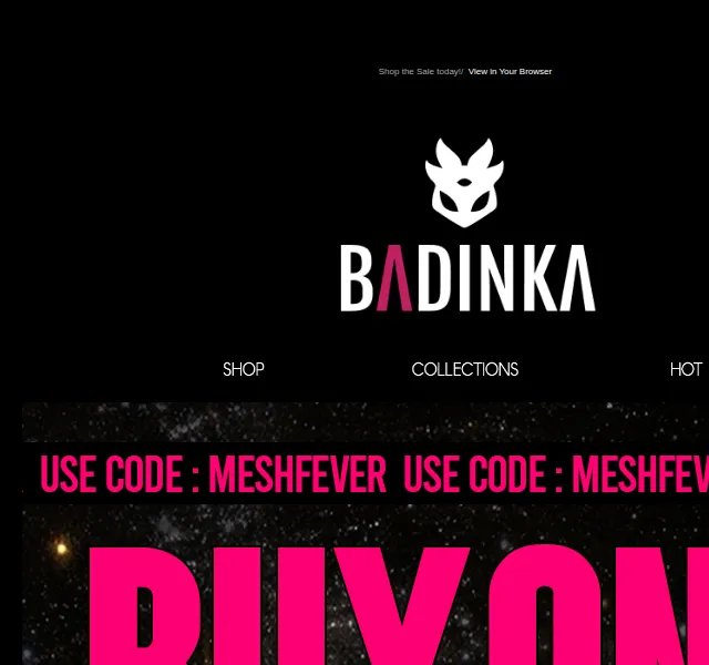 BADINKA: Mesh Fever – Buy 1, Get 1 50% OFF – červen 2026 | Nuslet.cz